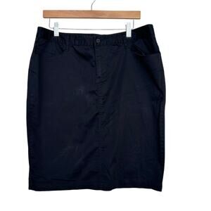 Norma Kamali Black Pencil Skirt Sz 14